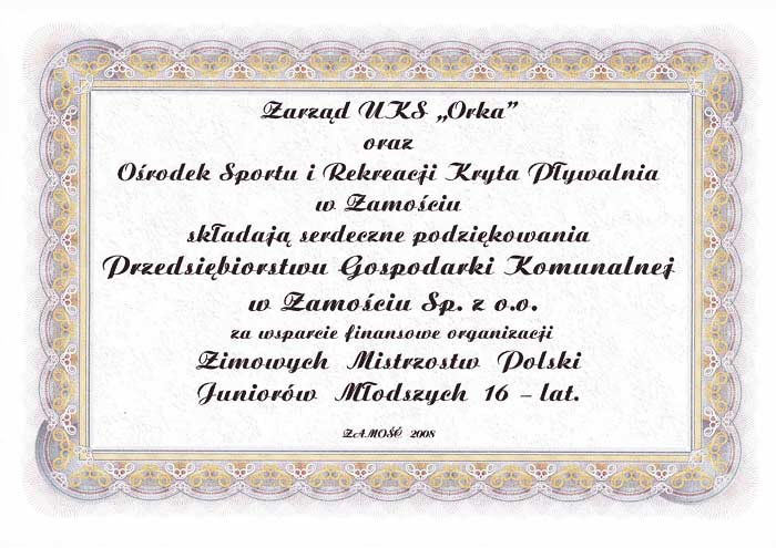 UKS Orka - PGK Zamość